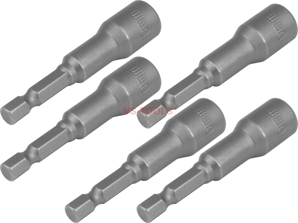 5pcs ¼ Hex 10mm 65mm Professional Metric Socket Nut Drivers eBay